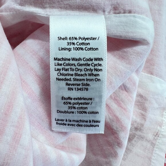 Vineyard Vines Seersucker Ruffle Striped Sleeveless Top Pink White Size 2 - Picture 8 of 10